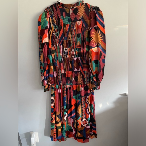 Farm Rio Tropical Smocked Midi Dress - Picture 5 of 6